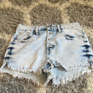 high waisted jean shorts
